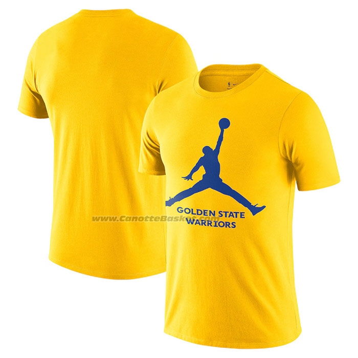 Maglia Manica Corta Golden State Warriors Essential Jumpman Giallo